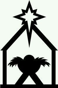 198x300 Manger Scene Silhouette Png 20 Picture Of Baby Jesus In