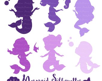 Baby Mermaid Silhouette at GetDrawings | Free download