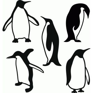 300x300 Silhouette Design Store Penguins Set Sahara
