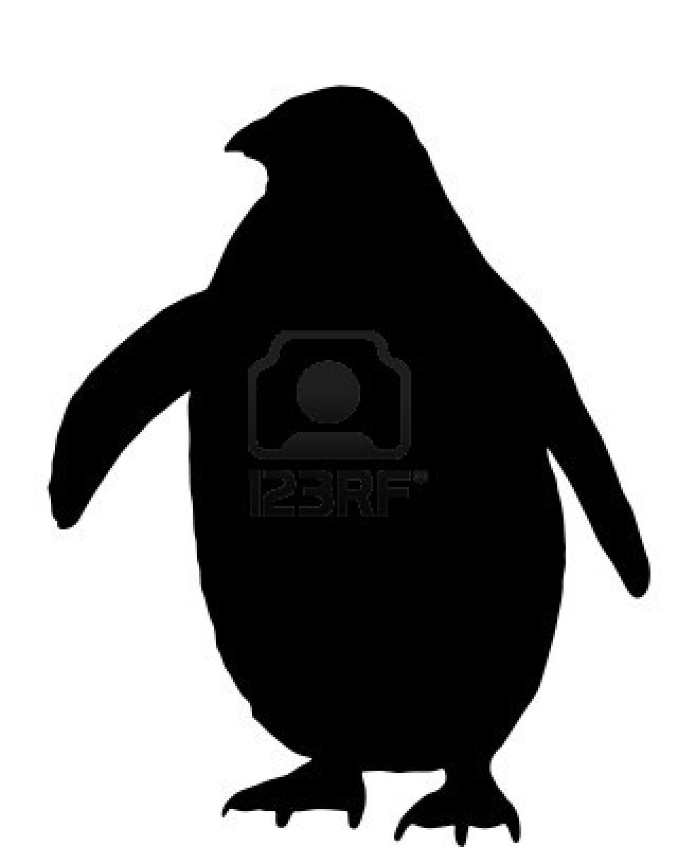 960x1200 Baby Penguin Silhouette