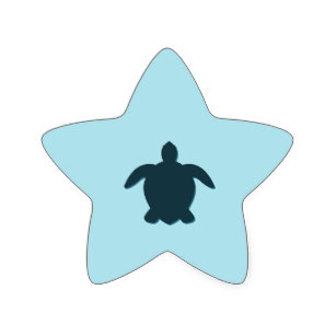 307x307 Sea Turtle Silhouette Stickers Zazzle