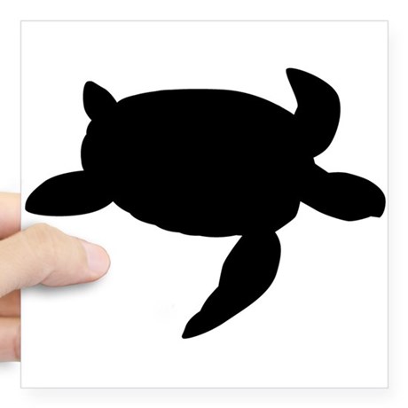 460x460 Turtle Silhouette Stickers