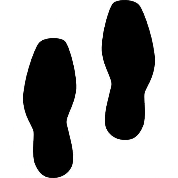 626x626 Footprint Of Shoes Silhouette Icons Free Download