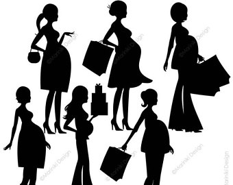 340x270 Pregnant Silhouette Etsy