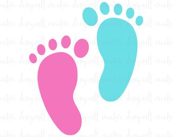 340x270 Baby Feet Silhouette Etsy