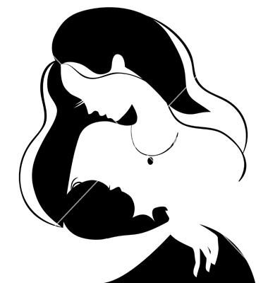 380x400 Mother And Child Silhouette Clipart Collection