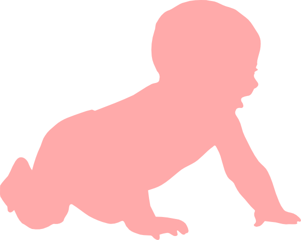 600x480 Free Baby Silhouette Clipart