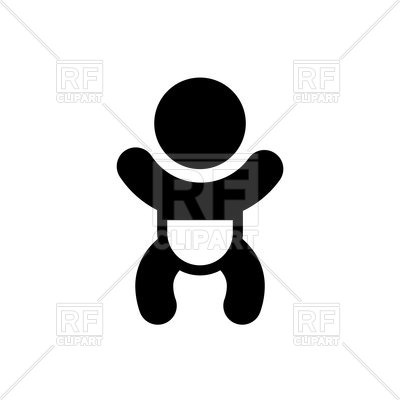 400x400 Baby Changing Toilet Icon On White Background Royalty Free Vector