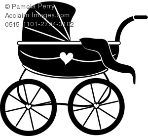 300x275 Art Illustration Of A Silhouette Of A Baby Carriage