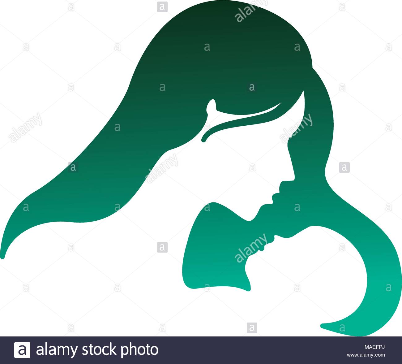 1300x1176 Silhouette Mom And Her Baby Vector Illustration Degraded Color