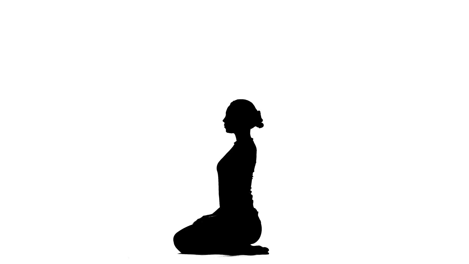 1920x1080 Crosses His Hands Behind His Back. Silhouette Stock Video Footage