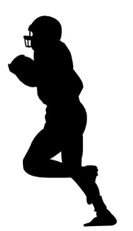 191x330 Running Back Silhouette 1 Decal Sticker