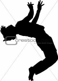 242x340 Parkour Backflip Silhouette