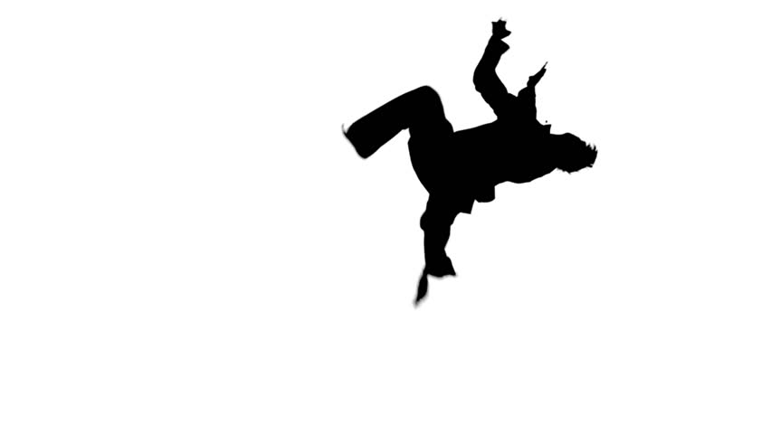 852x480 Young Fit Man Jumping, High Kick And Fist Punch, Isolated On White