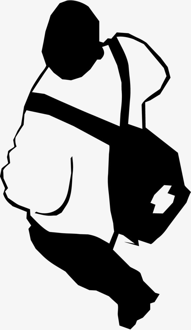 650x1123 Backpack Silhouette Walking, Character Walking, Hiking Png