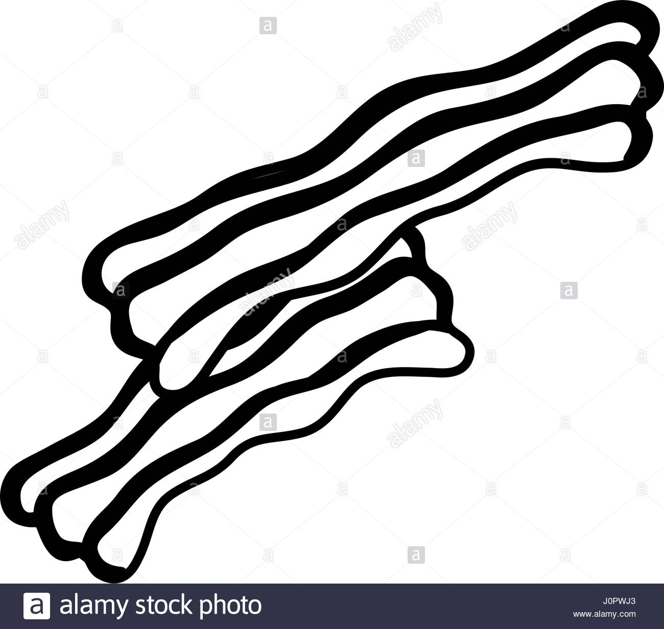 1300x1232 Silhouette Delicious Bacon Fast Food Stock Vector Art