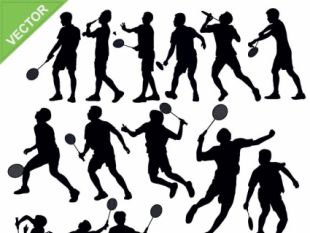 310x233 Badminton Silhouette Vector Free Vectors Ui Download