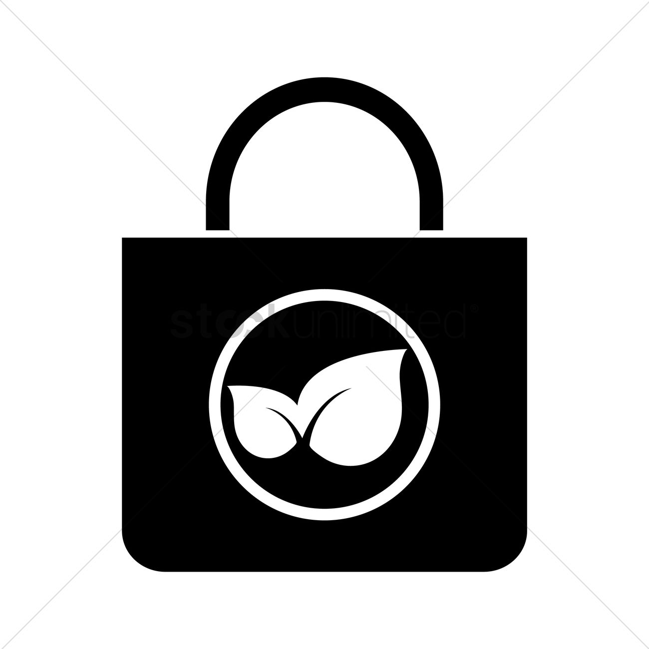1300x1300 Silhouette Of A Bag And Sprout Vector Image