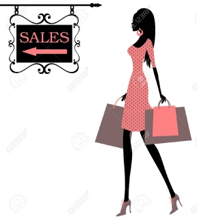 288x320 Black Silhouette Woman Purple Shopping Bag Clipart Fashion