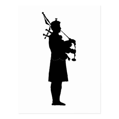 400x400 Bagpipes Silhouette Postcard Zazzle.co.uk