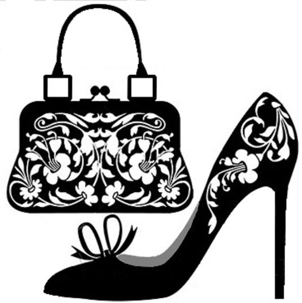 998x1000 Bag Amp Shoe Silhouette Cross Stitch Chart