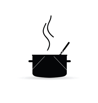 380x400 Cooking Pot Icon Silhouette Vector 3230841