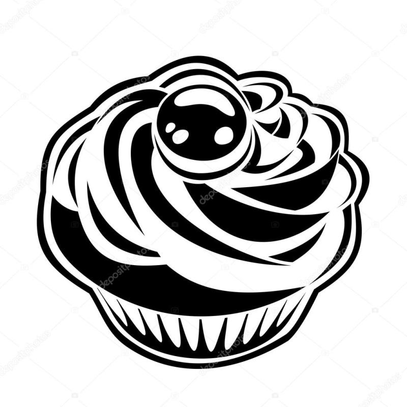 800x800 Cupcake Silhouette Clip Art