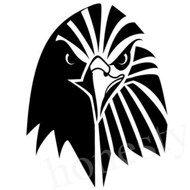 640x640 Bald Eagle Head Silhouette Car Sticker Laptop Truck Home Grass