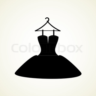 320x320 Silhouette Of A Girl In White Evening Dress Stock Vector Colourbox
