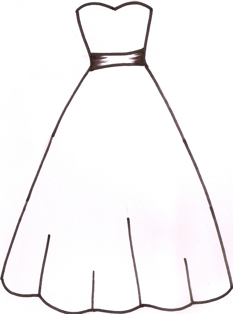 800x1077 Black Dress Clipart Debutante