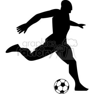 300x300 Royalty Free 2532 Royalty Free Silhouette Soccer Player With Ball