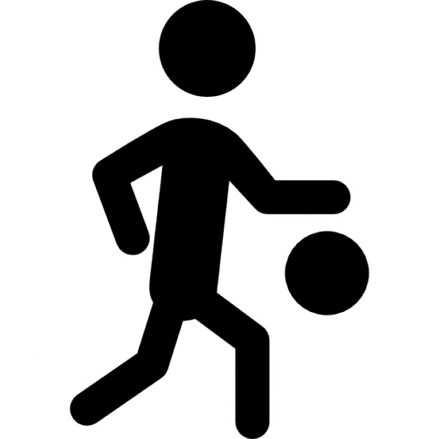 626x626 Basketball Player Silhouette With The Ball Icons Free Download