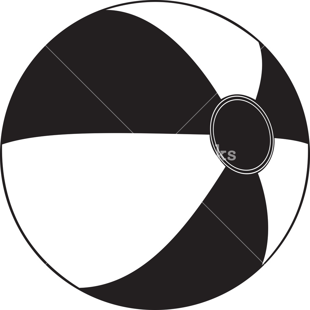 1000x1000 Beach Ball Silhouette Royalty Free Stock Image