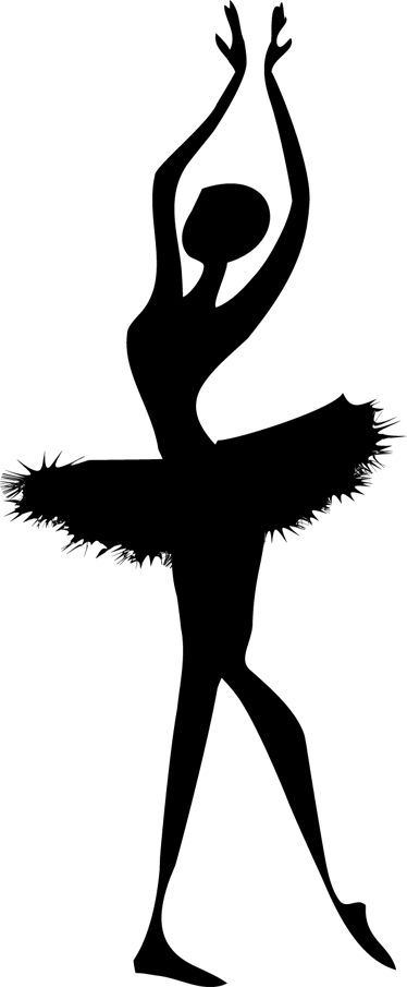 374x905 Ballerina Dancer Silhouette Sticker