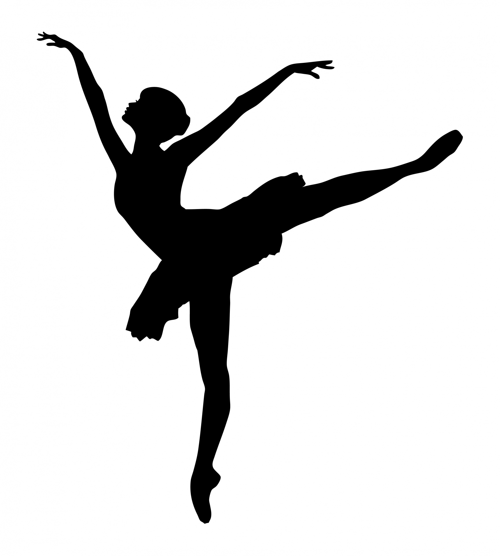 1727x1920 Ballet Dancer Silhouette Free Stock Photo