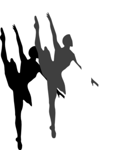 264x298 Triple Ballet Dancer Silhouette Clip Art