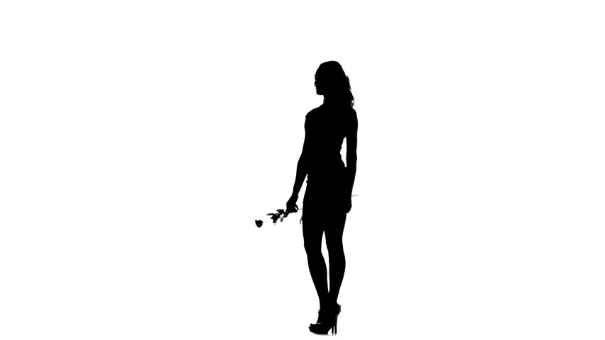 852x480 Graceful Girl Dancer Dancing Contemporary Dance, Jumps On White