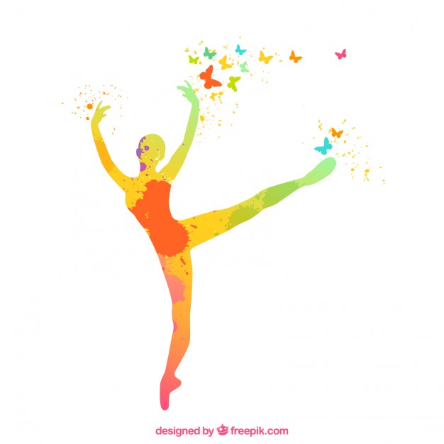 626x626 Hand Painted Ballerina Silhouette Vector Free Download