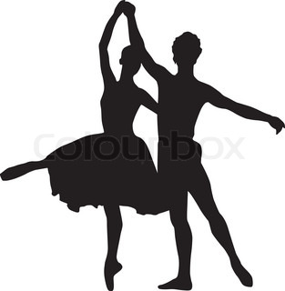 313x320 Ballet Silhouette Stock Vector Colourbox