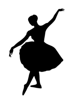 247x330 Ballet Dancer Silhouette Decal Sticker