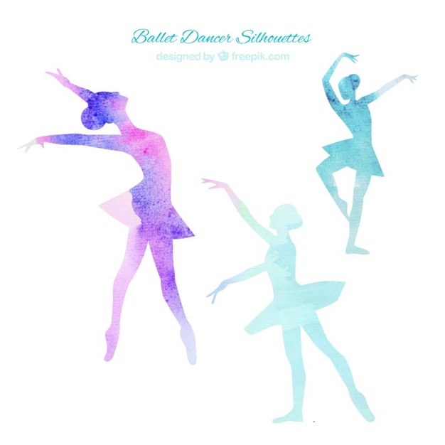 626x626 Ballet Dancers Silhouettes Vector Free Download