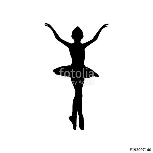 500x500 Girl Ballerina Silhouette Dance Ballet Stock Image And Royalty