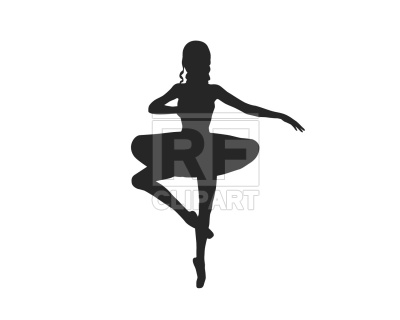 400x320 Ballerina Silhouette Free Vector Clip Art Image