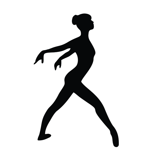 600x600 Ballet Dancers Silhouette Cuttable Design
