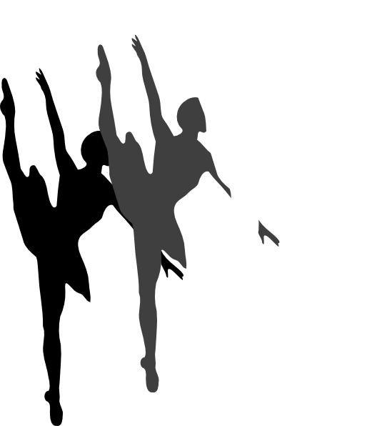 528x596 Triple Ballet Dancer Silhouette Clip Art