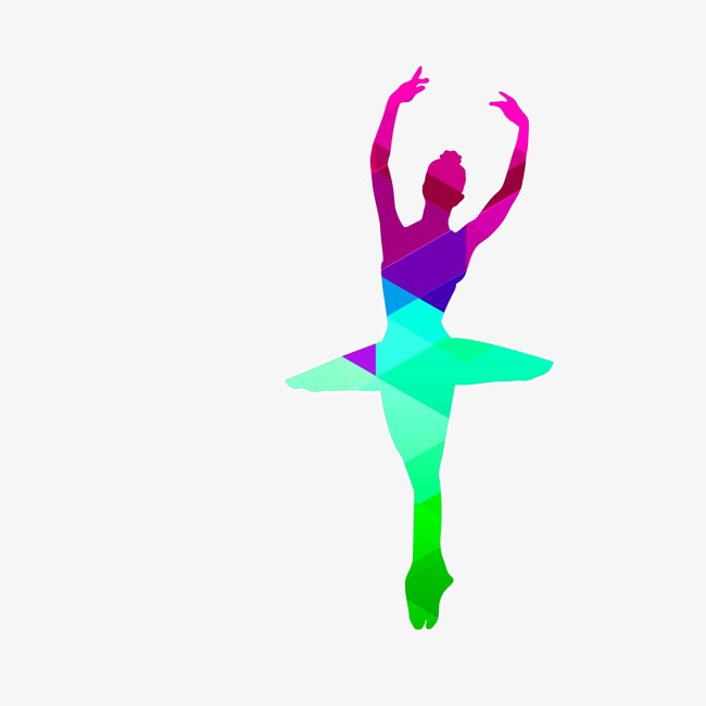 650x650 Color Girl Dancing Silhouette, Color, Girl, Dance Png Image