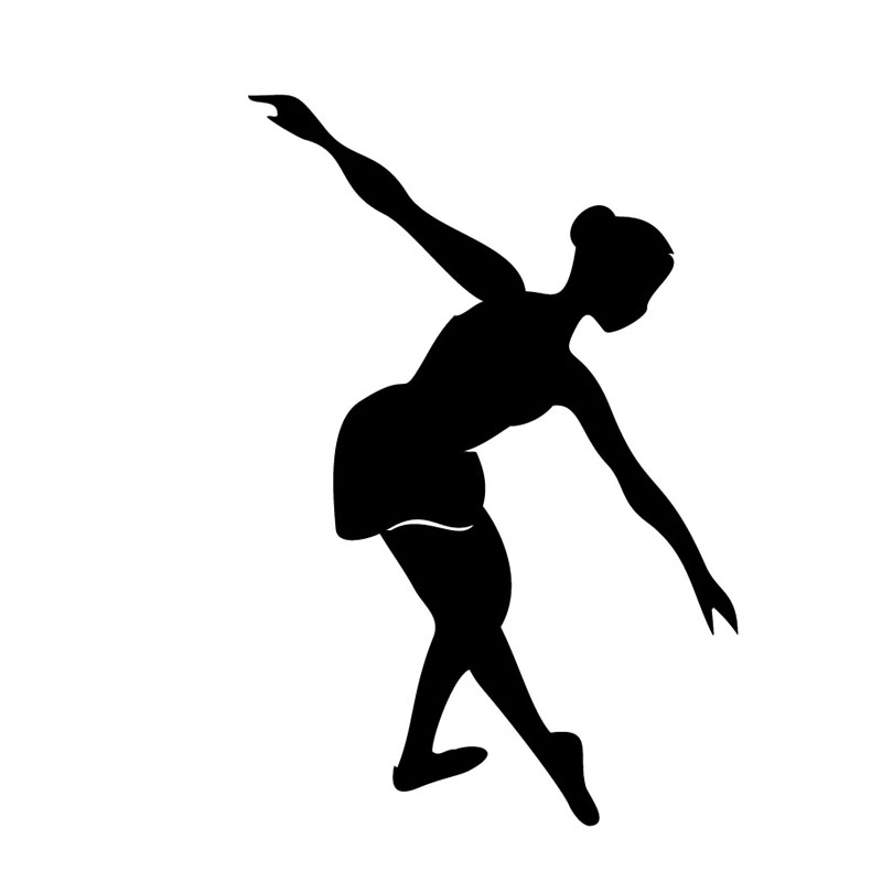 800x800 Living Room Sofa Background Girl Dance Silhouette Wall Decals