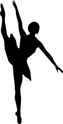 256x500 Silhouette Vector Clip Art Of Ballet Dancer Public Domain