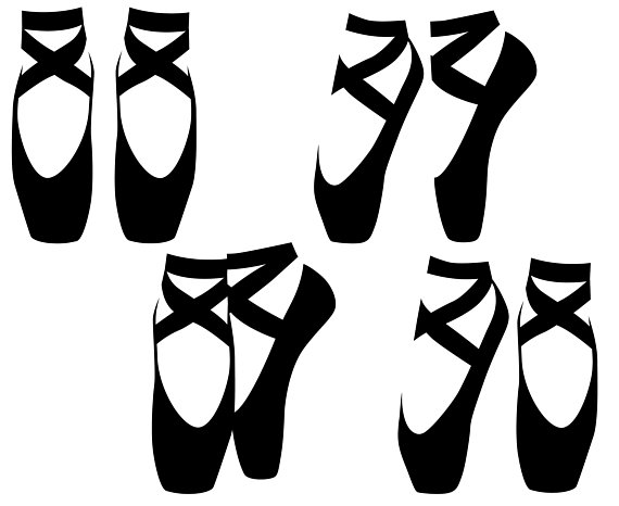 Ballet Shoe Silhouette at GetDrawings | Free download