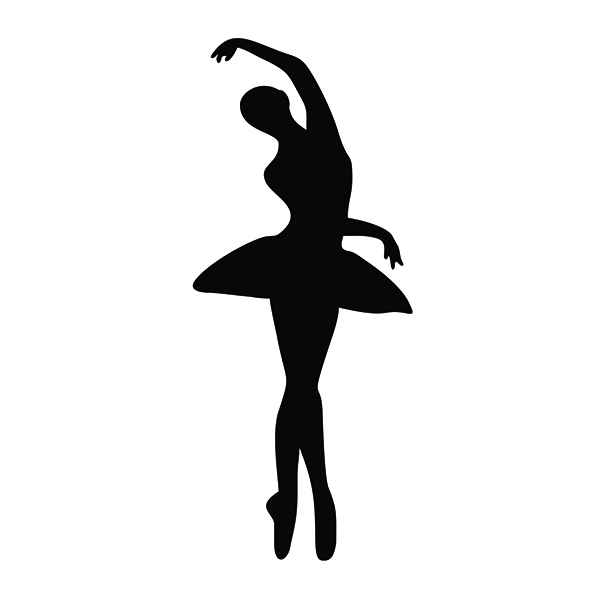 600x600 Ballet Dancers Silhouette Cuttable Design